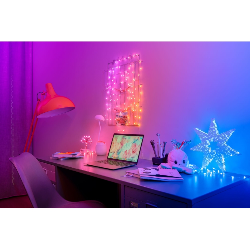 Twinkly - LED RGB з регулюванням яскравості різдвяна гірлянда CANDIES 200xLED 14 м USB Wi-Fi