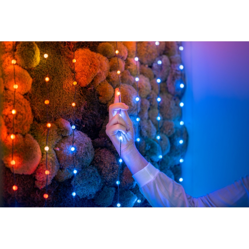 Twinkly - LED RGB Різдвяна гірлянда з регулюванням яскравості CANDIES 100xLED 8 м USB Wi-Fi
