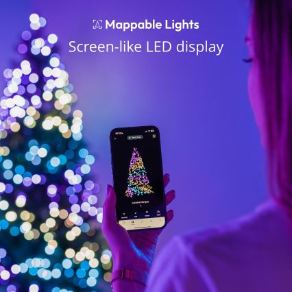 Twinkly - LED RGB Різдвяна гірлянда з регулюванням яскравості CANDIES 100xLED 8 м USB Wi-Fi