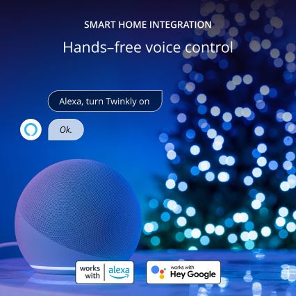 Twinkly - LED RGB Різдвяна гірлянда з регулюванням яскравості CANDIES 100xLED 8 м USB Wi-Fi