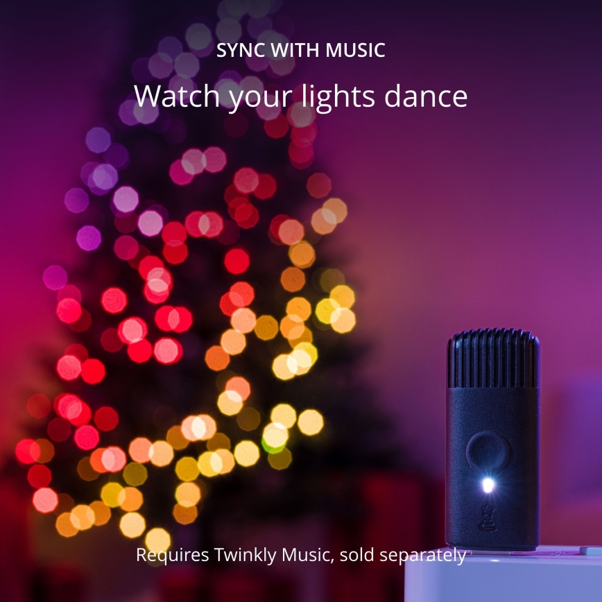 Twinkly - LED RGB Різдвяна гірлянда з регулюванням яскравості CANDIES 100xLED 8 м USB Wi-Fi