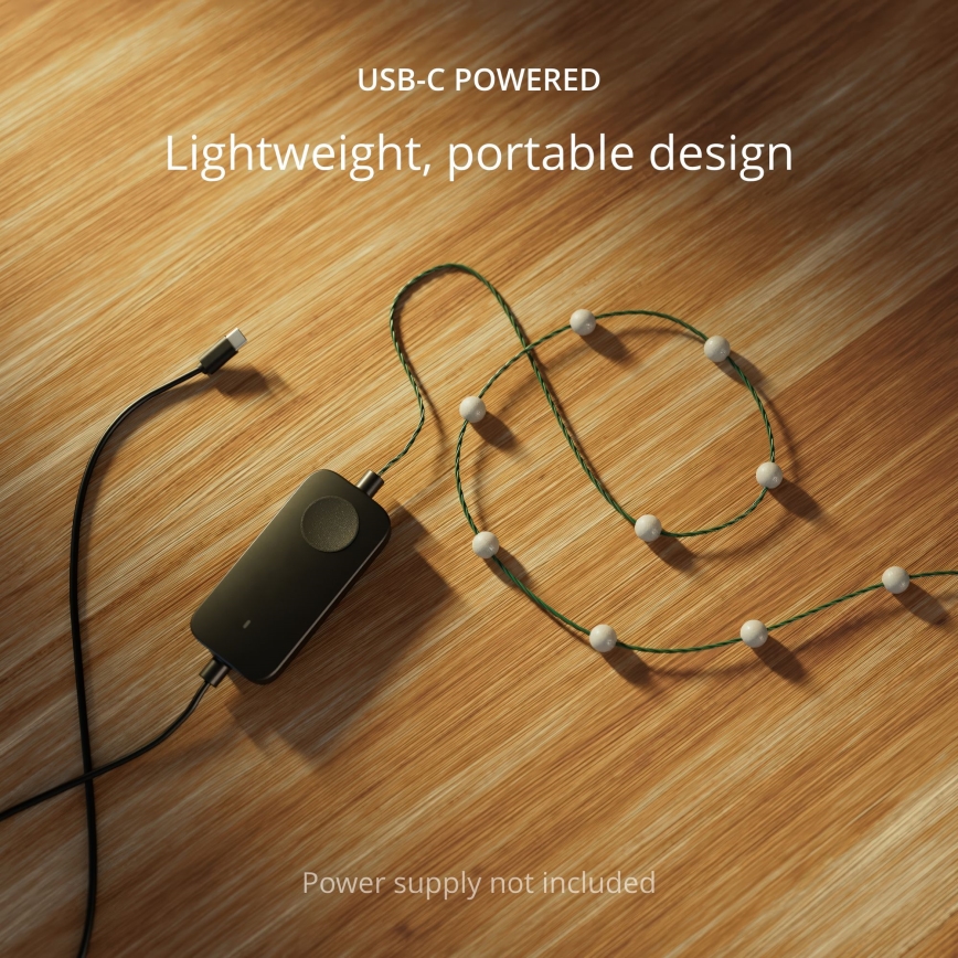 Twinkly - LED RGB Різдвяна гірлянда з регулюванням яскравості CANDIES 100xLED 8 м USB Wi-Fi