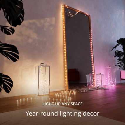 Twinkly - RGB LED регульований різдвяний гірлянд CANDIES 100xLED 8 м USB Wi-Fi