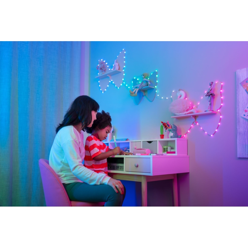 Twinkly - RGB LED гірлянда CANDIES, 200 світлодіодів, 14 м, з регулюванням яскравості, USB, Wi-Fi