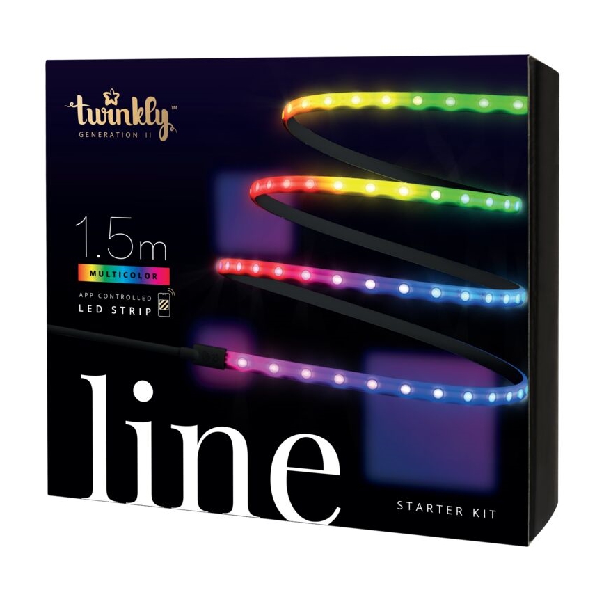 Twinkly - Светодиодная RGB-лента с регулированием яркости LINE 100xLED 1,5 м Wi-Fi