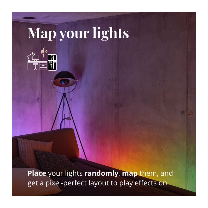 Twinkly - LED RGB Стрічка з регулюванням яскравості LINE 100xLED 1,5 м Wi-Fi