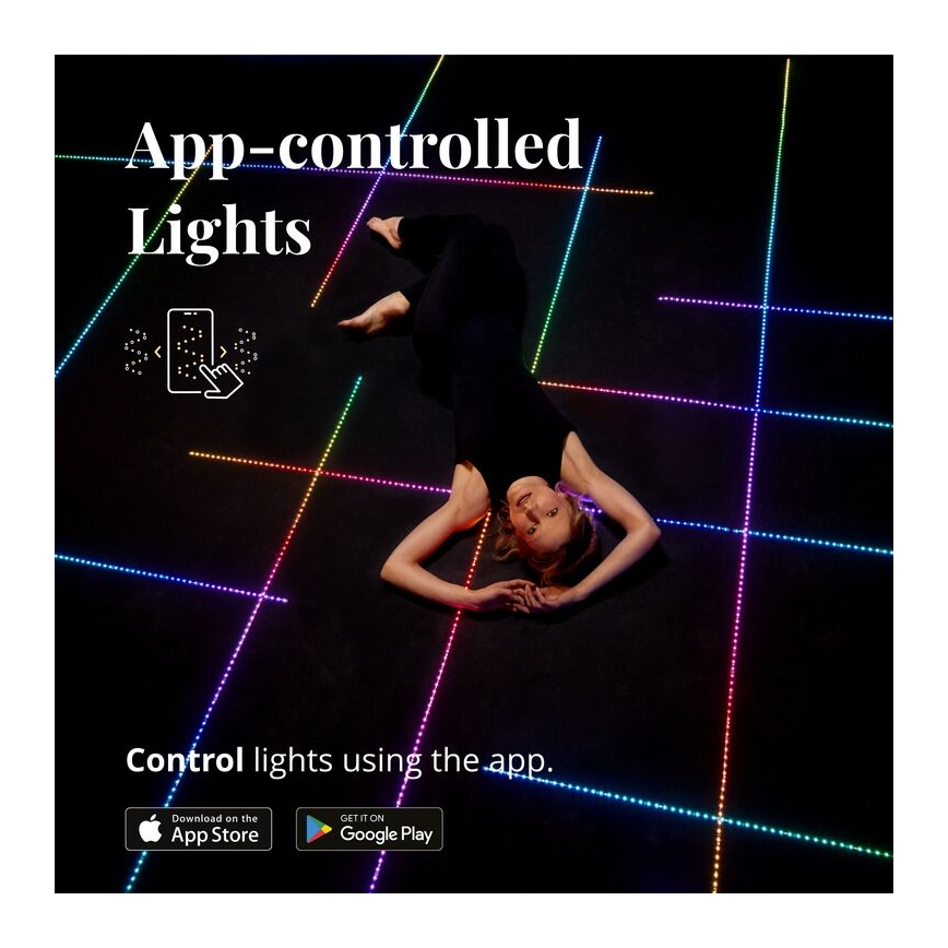 Twinkly - Светодиодная RGB-лента с регулированием яркости LINE 100xLED 1,5 м Wi-Fi