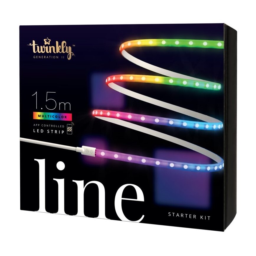 Twinkly - Светодиодная RGB-лента с регулированием яркости LINE 100xLED 1,5 м Wi-Fi