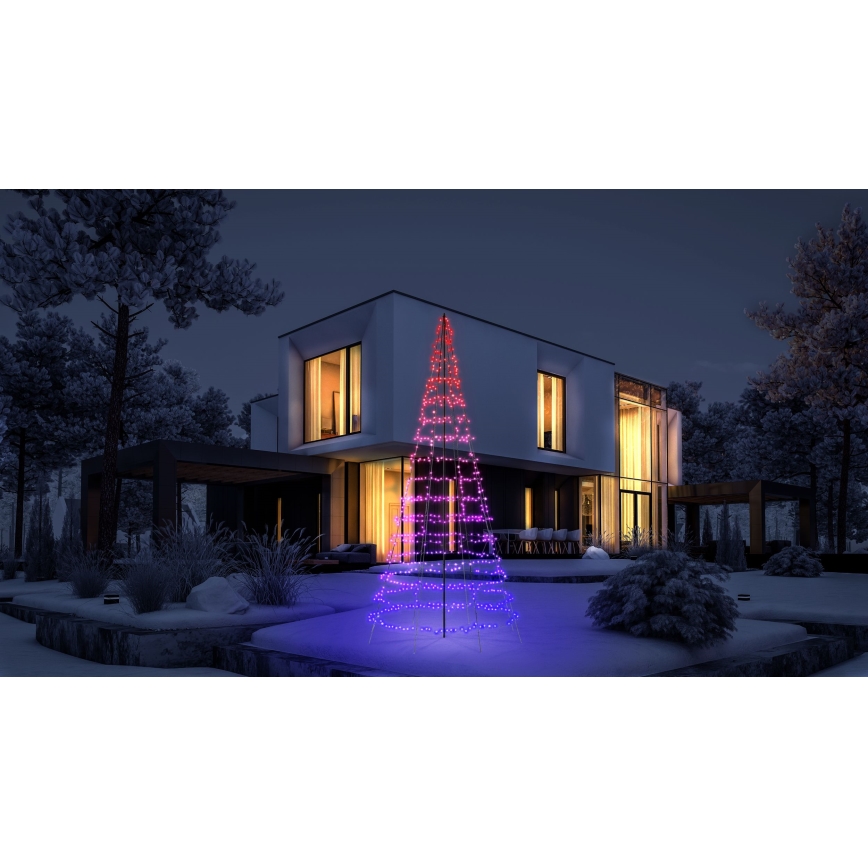 Twinkly - LED RGBW диммируемая уличная рождественская ёлка LIGHT TREE 1000xLED 6 м IP44 Wi-Fi