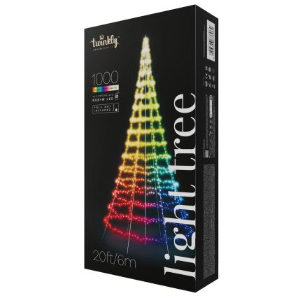 Twinkly - LED RGBW регульована за яскравістю зовнішня різдвяна ялинка LIGHT TREE 1000xLED 6 м IP44 Wi-Fi