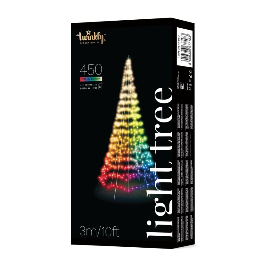 Twinkly - LED RGBW Вулична різдвяна ялинка  з регулюванням яскравості LIGHT TREE 450xLED 3 м IP44 Wi-Fi
