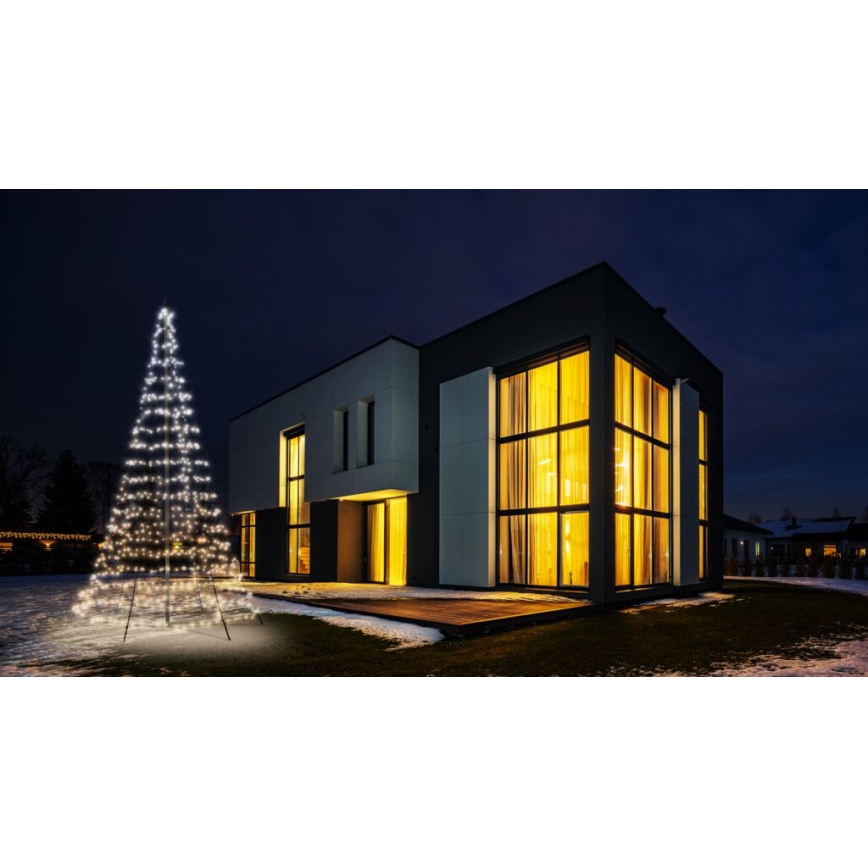 Twinkly - Світлодіодна RGBW регульована зовнішня різдвяна ялинка LIGHT TREE 750 світлодіодів 4 м IP44 Wi-Fi