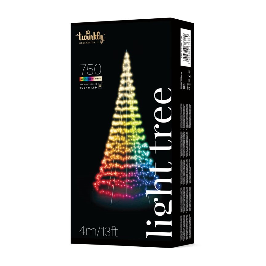 Twinkly - Світлодіодна RGBW регульована зовнішня різдвяна ялинка LIGHT TREE 750 світлодіодів 4 м IP44 Wi-Fi