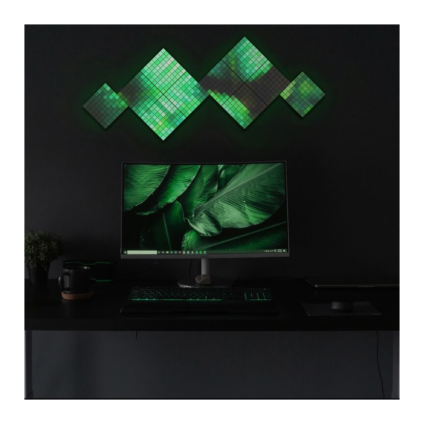 Twinkly - НАБОР 6x Светодиодная RGB-панель с регулированием яркости SQUARES 64xLED 16x16 см Wi-Fi
