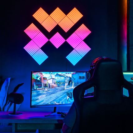 Twinkly - НАБОР 6x Светодиодная RGB-панель с регулированием яркости SQUARES 64xLED 16x16 см Wi-Fi