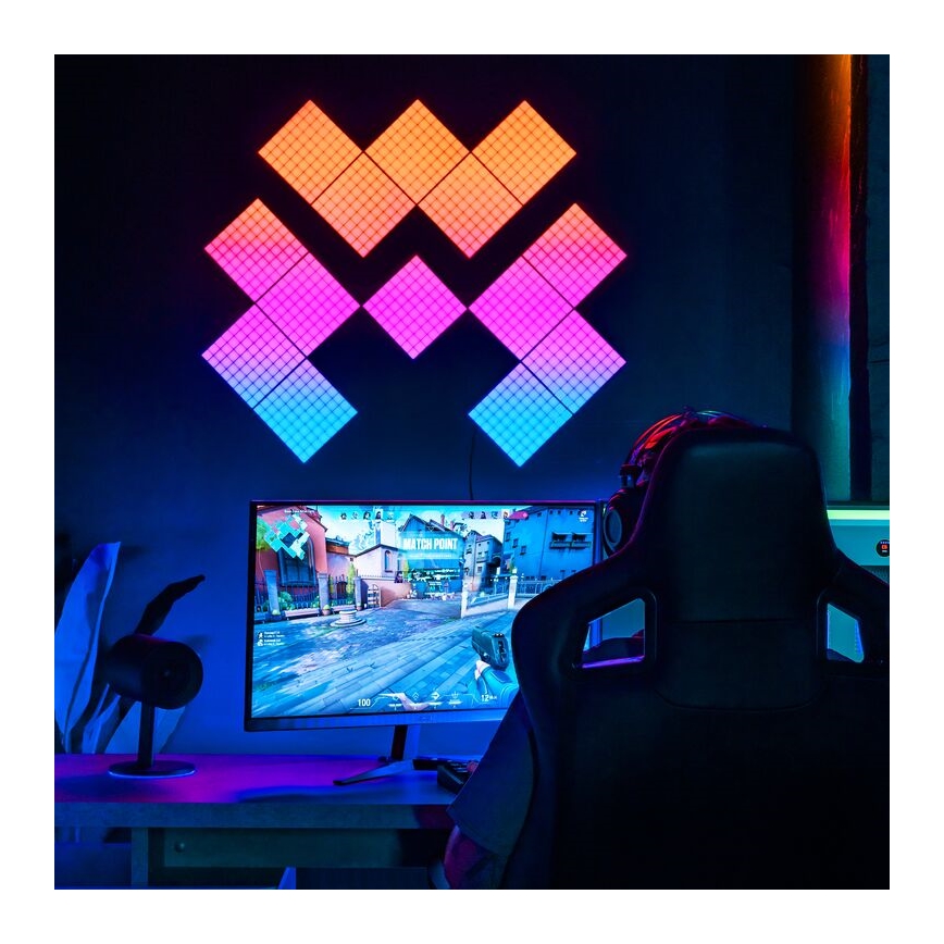 Twinkly - НАБОР 6x Светодиодная RGB-панель с регулированием яркости SQUARES 64xLED 16x16 см Wi-Fi