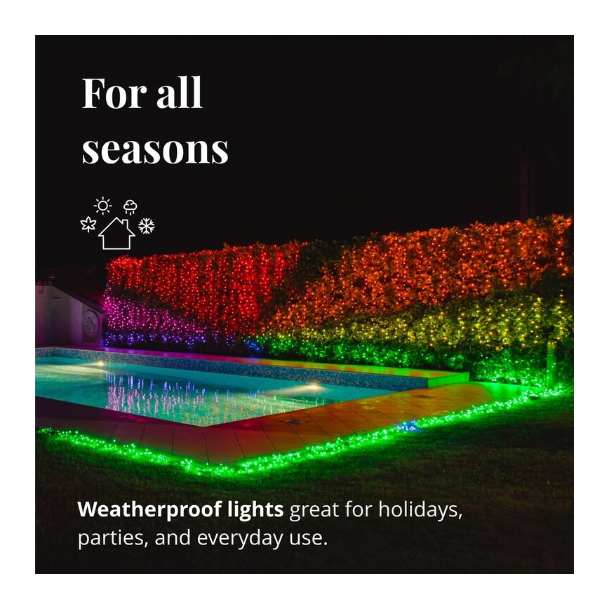 Twinkly - RGBW LED регульований зовнішній різдвяний гірлянд STRINGS 250xLED 23,5 м IP44 Wi-Fi