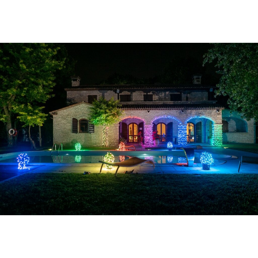 Twinkly - LED RGBW вулична різдвяна гірлянда з регулюванням яскравості STRINGS 250xLED 23,5м IP44 Wi-Fi