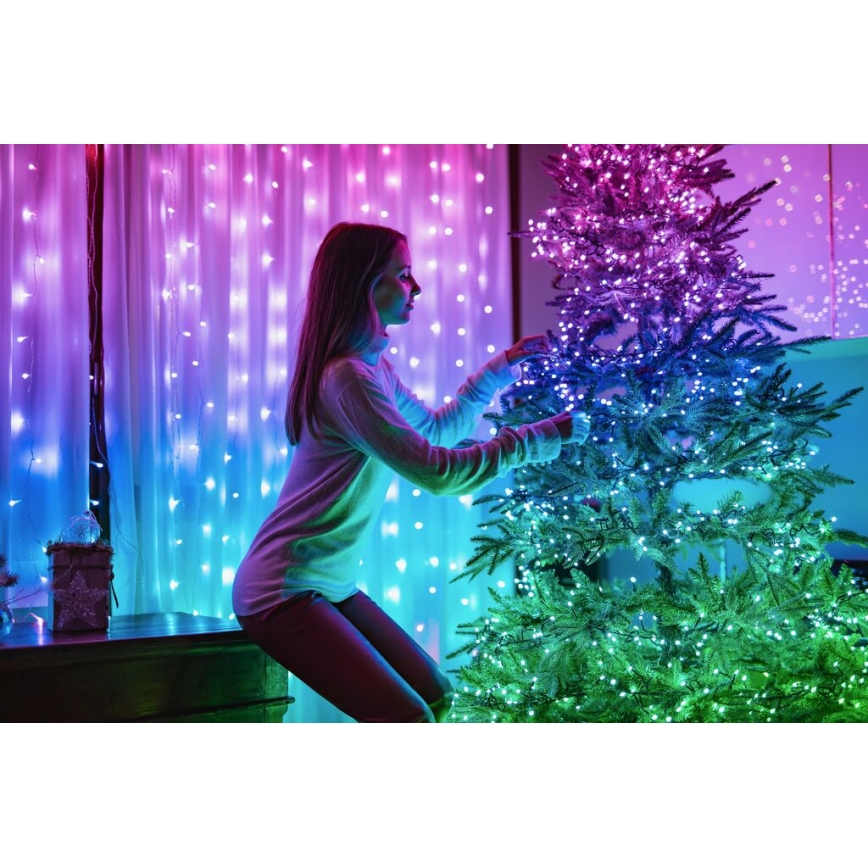 Twinkly - LED RGBW вулична різдвяна гірлянда з регулюванням яскравості STRINGS 250xLED 23,5м IP44 Wi-Fi