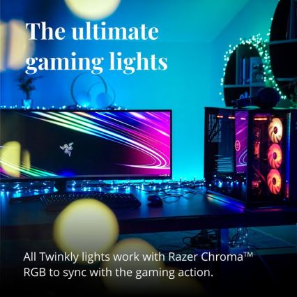 Twinkly - LED RGBW вулична різдвяна гірлянда з регулюванням яскравості STRINGS 250xLED 23,5м IP44 Wi-Fi