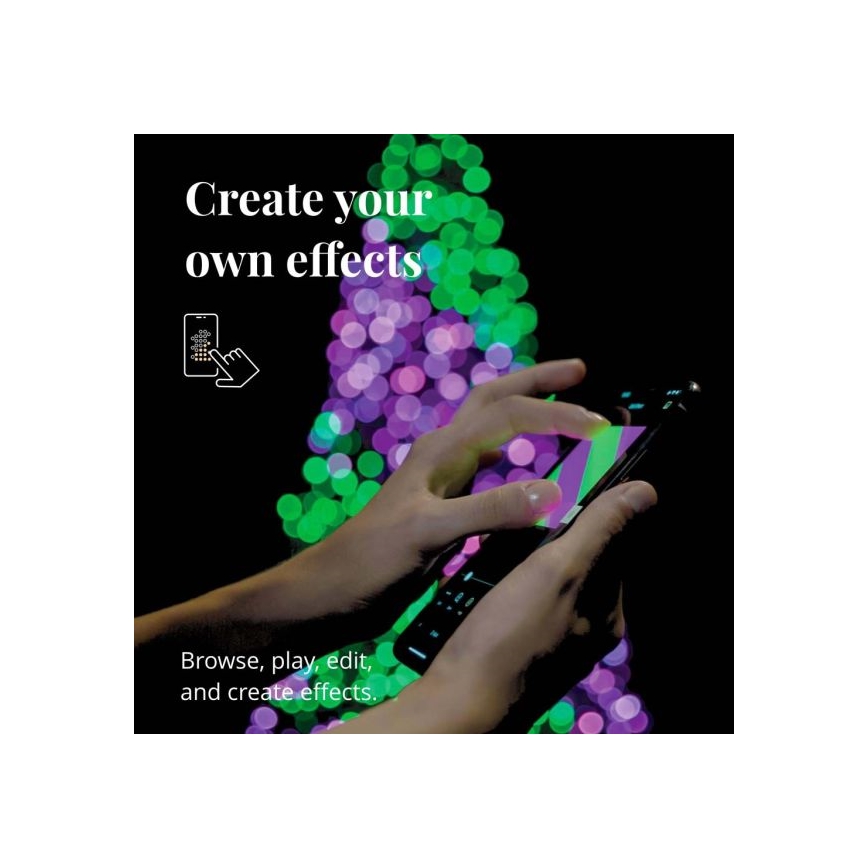 Twinkly - LED RGBW Вулична різдвяна гірлянда з регулюванням яскравості STRINGS 250xLED 23,5м IP44 Wi-Fi