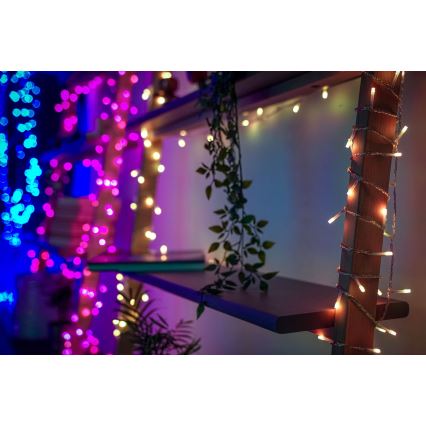 Twinkly - LED RGBW Вулична різдвяна гірлянда з регулюванням яскравості STRINGS 250xLED 23,5м IP44 Wi-Fi