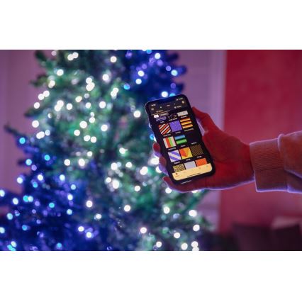 Twinkly - Вулична різдвяна RGB LED гірлянда з регулюванням яскравості STRINGS 250xLED 23,5м IP44 Wi-Fi