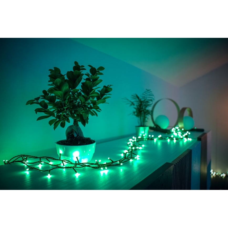 Twinkly - Вулична різдвяна RGB LED гірлянда з регулюванням яскравості STRINGS 250xLED 23,5м IP44 Wi-Fi