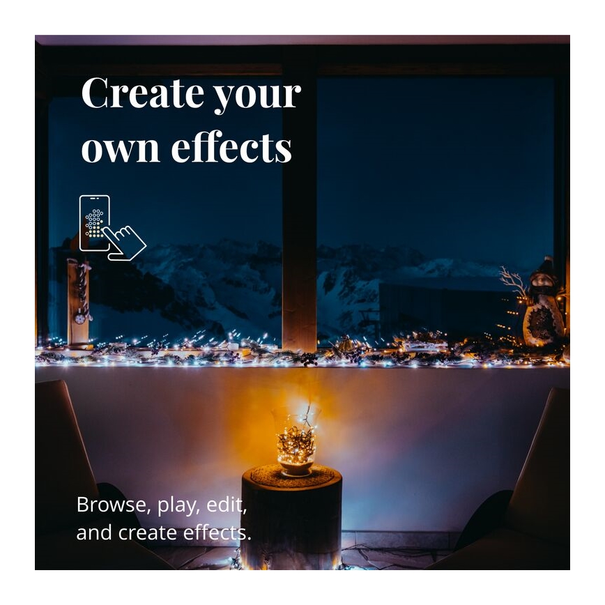 Twinkly - Светодиодная уличная рождественская гирлянда с регулированием яркости STRINGS 400xLED 35,5 м IP44 Wi-Fi