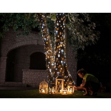 Twinkly - Вулична різдвяна RGB LED гірлянда з регулюванням яскравості STRINGS 400xLED 35,5м IP44 Wi-Fi