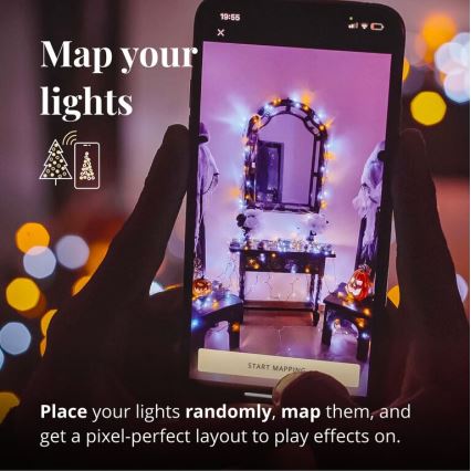 Twinkly - Вулична різдвяна RGB LED гірлянда з регулюванням яскравості STRINGS 400xLED 35,5м IP44 Wi-Fi