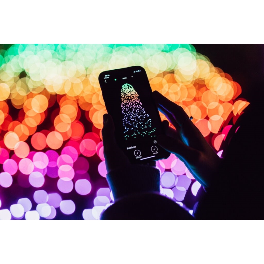 Twinkly - Вулична різдвяна RGB LED гірлянда з регулюванням яскравості STRINGS 400xLED 35,5м IP44 Wi-Fi