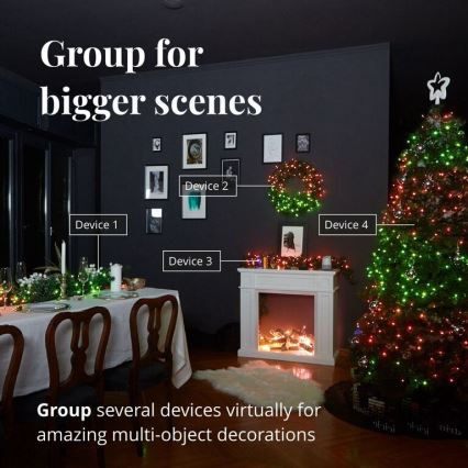 Twinkly - Светодиодная уличная рождественская RGB-гирлянда с регулированием яркости STRINGS 600xLED 51,5 м IP44 Wi-Fi