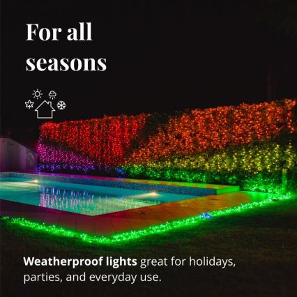 Twinkly - Светодиодная уличная рождественская RGB-гирлянда с регулированием яркости STRINGS 600xLED 51,5 м IP44 Wi-Fi