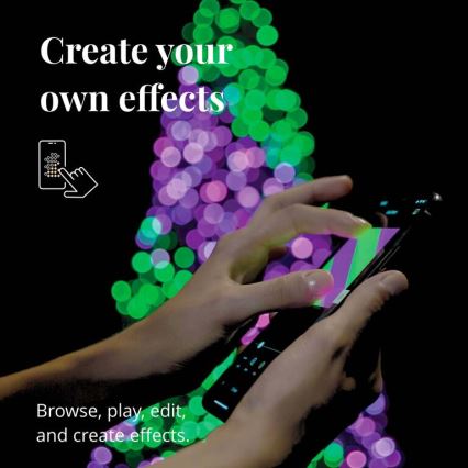 Twinkly - Светодиодная уличная рождественская RGB-гирлянда с регулированием яркости STRINGS 600xLED 51,5 м IP44 Wi-Fi