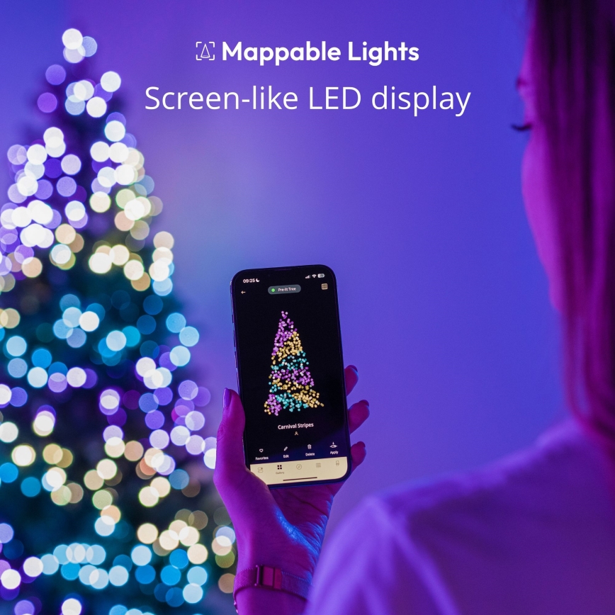 Twinkly - LED RGB Вулична різдвяна гірлянда з регулюванням яскравості STRINGS 750xLED 63,5м IP44 Wi-Fi