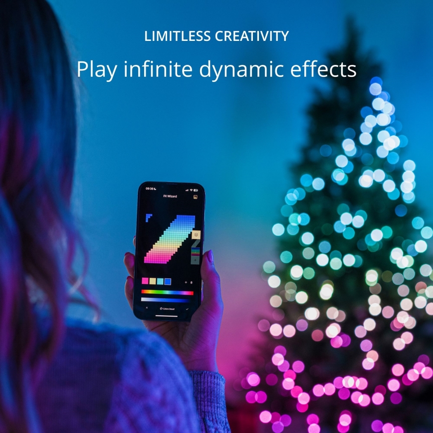 Twinkly - LED RGB Вулична різдвяна гірлянда з регулюванням яскравості STRINGS 750xLED 63,5м IP44 Wi-Fi