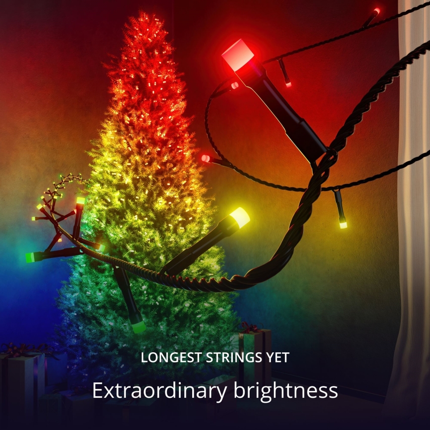 Twinkly - Светодионая уличная рождественская RGB-гирлянда с регулированием яркости STRINGS 750xLED 63,5 м IP44 Wi-Fi