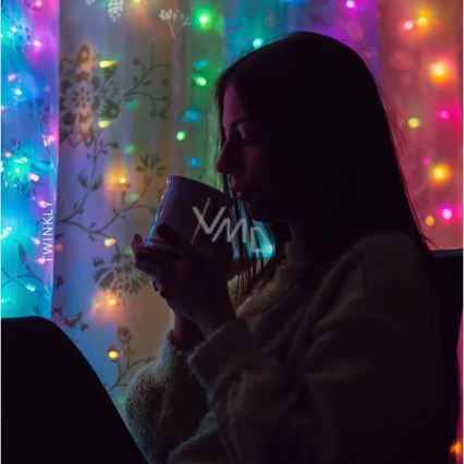 Twinkly - LED RGBW Вулична різдвяна гірлянда-штора з регулюванням яскравості CURTAIN 210xLED 6,1м IP44 Wi-Fi
