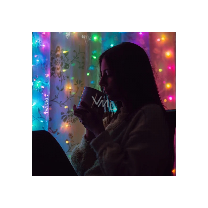 Twinkly - LED RGBW Вулична різдвяна гірлянда-штора з регулюванням яскравості CURTAIN 210xLED 6,1м IP44 Wi-Fi