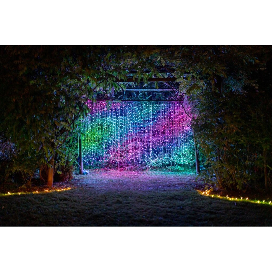 Twinkly - LED RGBW Вулична різдвяна гірлянда-штора з регулюванням яскравості CURTAIN 210xLED 6,1м IP44 Wi-Fi