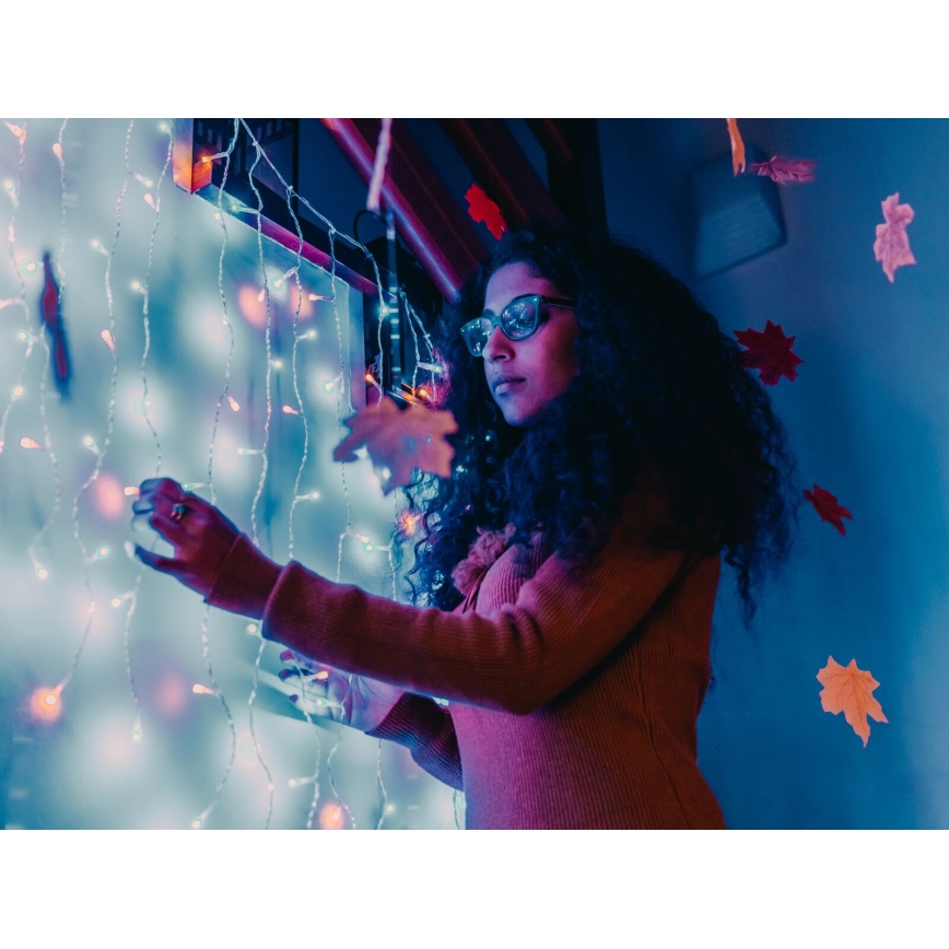 Twinkly - LED RGBW Вулична різдвяна гірлянда-штора з регулюванням яскравості CURTAIN 210xLED 6,1м IP44 Wi-Fi