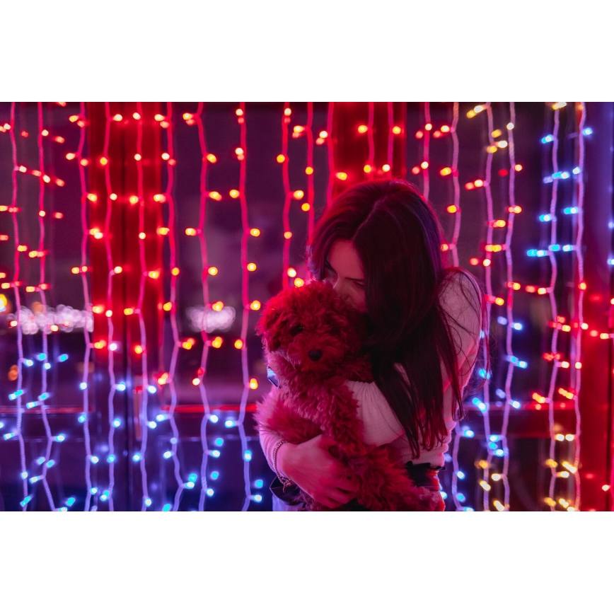 Twinkly - LED RGBW Вулична різдвяна гірлянда-штора з регулюванням яскравості CURTAIN 210xLED 6,1м IP44 Wi-Fi