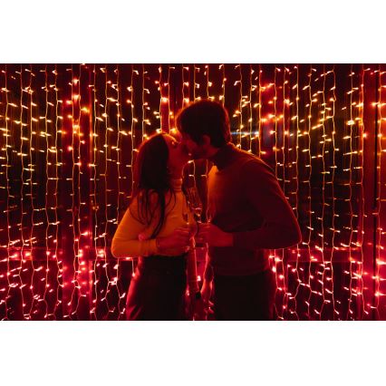 Twinkly - LED RGBW Вулична різдвяна гірлянда-штора з регулюванням яскравості CURTAIN 210xLED 6,1м IP44 Wi-Fi