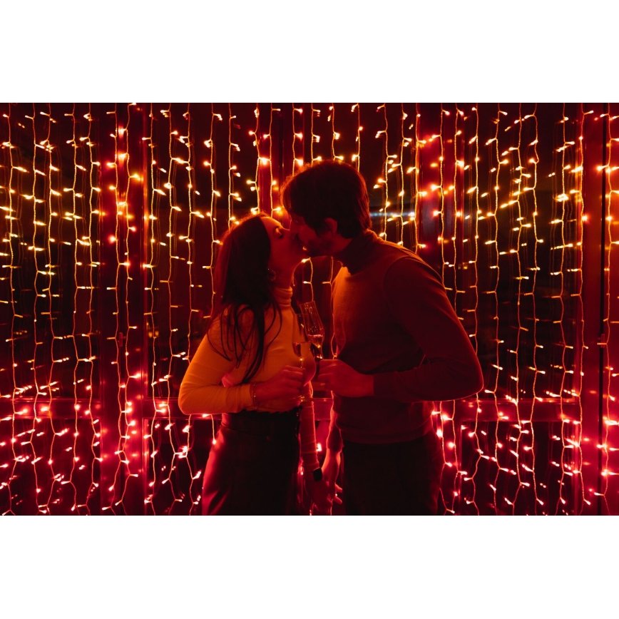 Twinkly - LED RGBW Вулична різдвяна гірлянда-штора з регулюванням яскравості CURTAIN 210xLED 6,1м IP44 Wi-Fi