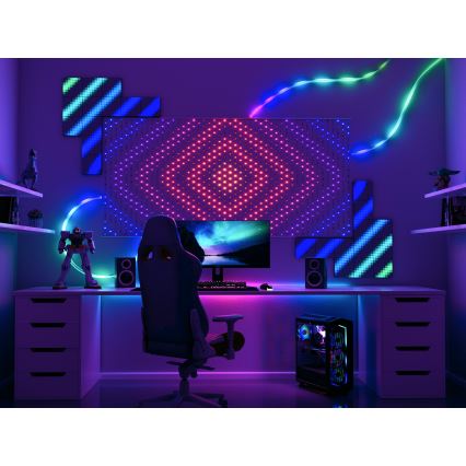 Twinkly - LED RGB Вулична різдвяна гірлянда-штора з регулюванням яскравості MATRIX 480xLED 1x1 м Wi-Fi