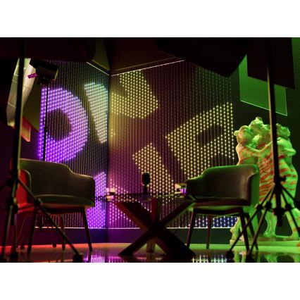 Twinkly - LED RGB Вулична різдвяна гірлянда-штора з регулюванням яскравості MATRIX 480xLED 1x1 м Wi-Fi