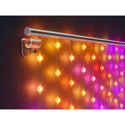Twinkly - LED RGB Вулична різдвяна гірлянда-штора з регулюванням яскравості MATRIX 480xLED 1x1 м Wi-Fi