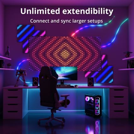 Twinkly - LED RGB Вулична різдвяна гірлянда-штора з регулюванням яскравості MATRIX 480xLED 1x1 м Wi-Fi