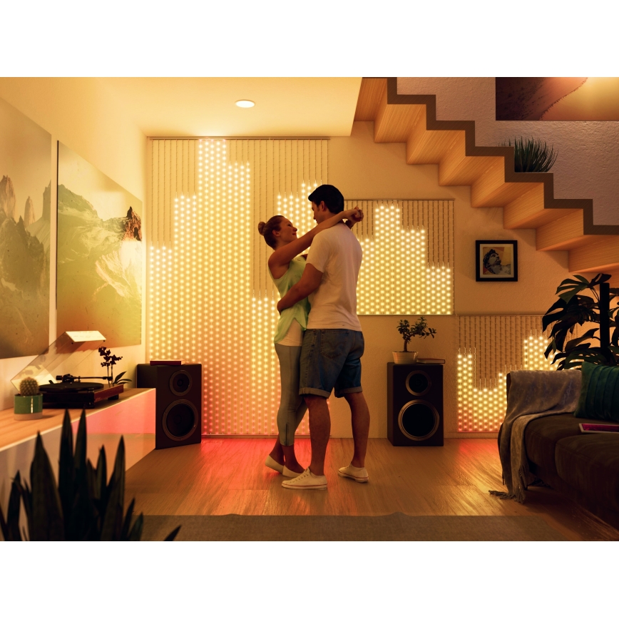 Twinkly - Светодиодный RGB затемняемый рождественский занавес MATRIX 480 светодиодов 1x1 м Wi-Fi